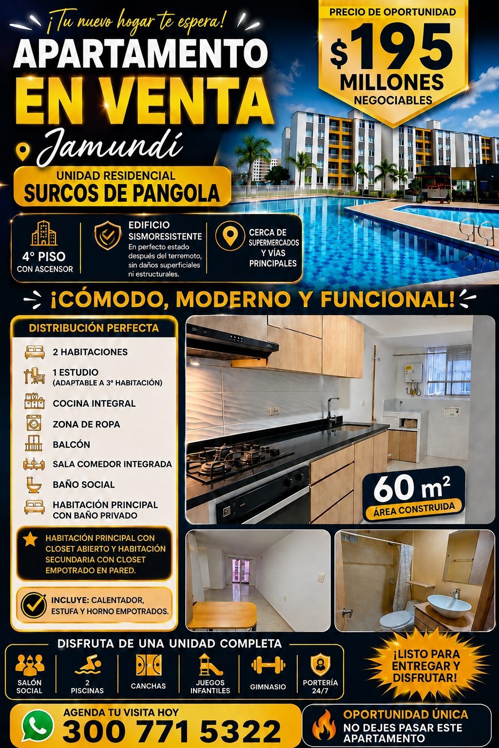 Apartamento en venta en Alfaguara, Jamundí en Alfaguara, Jamundí — foto 1 de 8